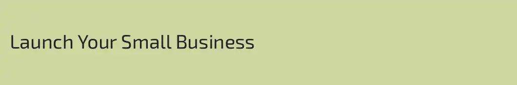 Launch Your Small Business